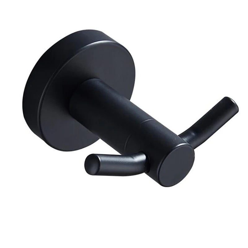 

Black Robe Hook Wall Hook Towel Hook For Bathroom Stainless Steel Coat Hook Rustproof Hook Hanger For Kitchen Hardware