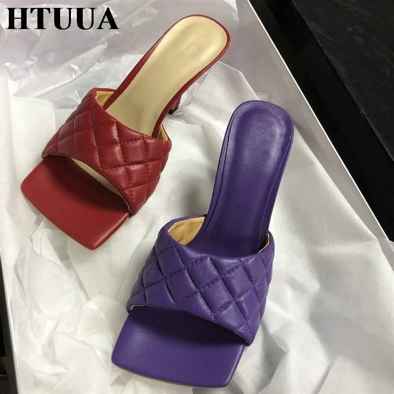 HTUUA/Новинка 2020 года Летние женские шлепанцы Модные прозрачные без задника на