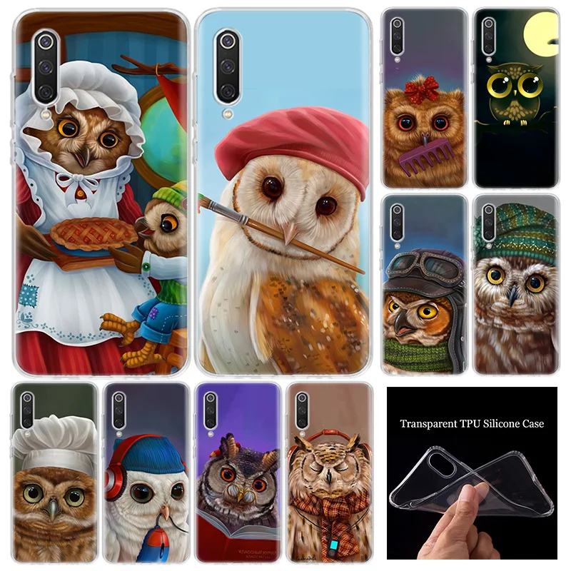 

Cute Owl Hearts Lover Christmas Soft Phone Case For Xiaomi Redmi Note 10 10S 9 9S 8 7 8T 11S 11T 11 Pro 9A 9T 9C 8A 7A Shell