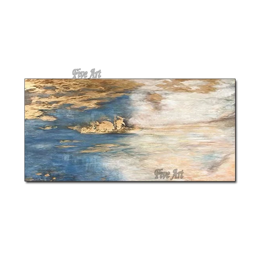 

Handmade Pictures Canvas Oil Painting Gloden Foil Paintings Home Decoration Modern Abstract Texture Wall Art for Living Room