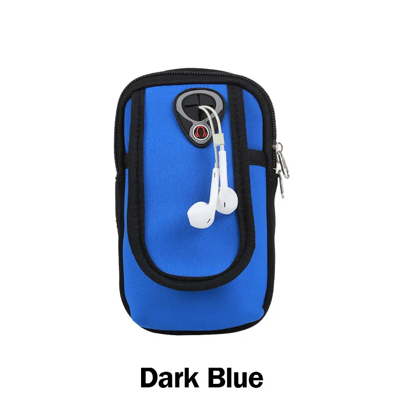 Dark Blue Открытый творческий Водонепроницаемый 5 дюймов Спорт бег тренажерный зал нарукавник Сумка для бега наручный ремешок чехол-держатель для мобильного телефона инструмент гаджет - Цвет: Dark Blue