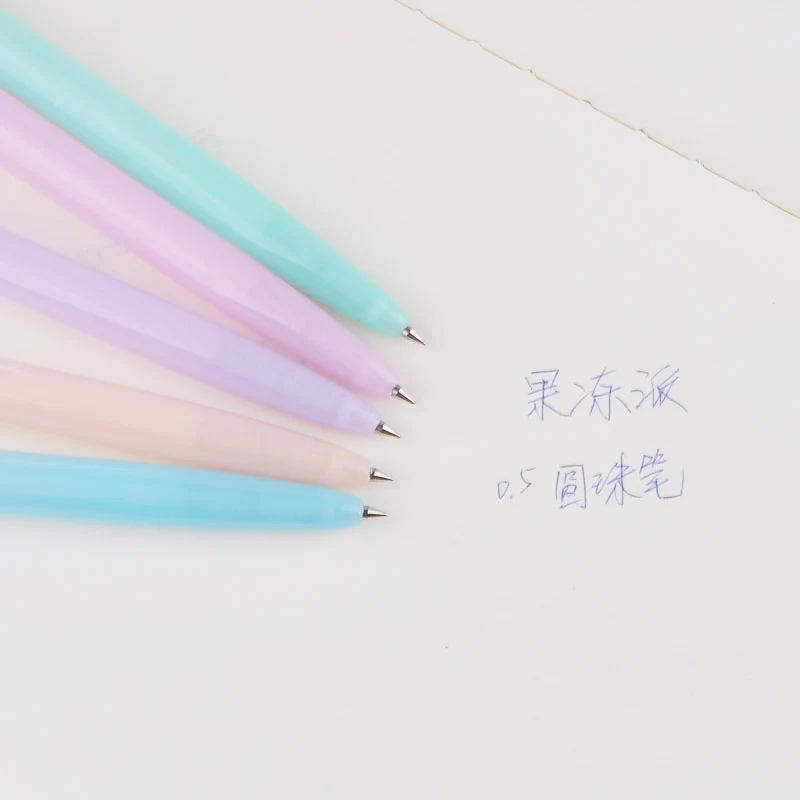 5 шт. Kawaii Шариковая ручка милые конфетные цвета для детей Подарки школьные