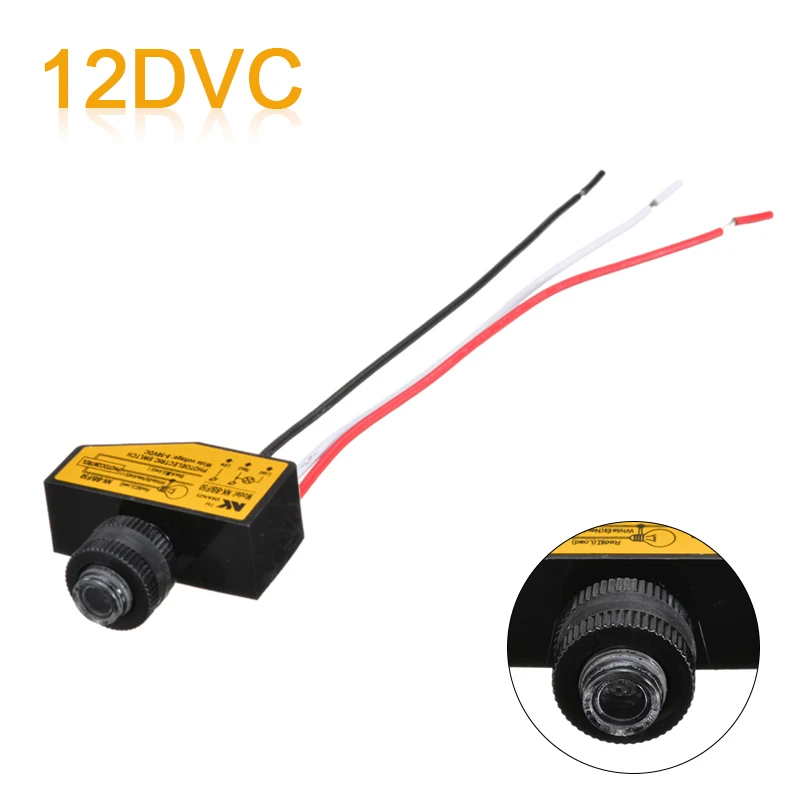 Работающего на постоянном токе 12 В в сумерках до рассвета переключатель мини