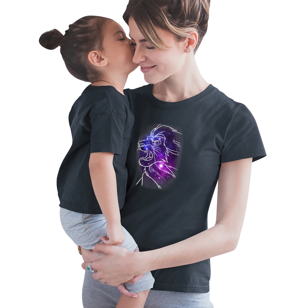

Disney Baby Girl Boy Women Men T-shirts The Lion King Cartoon Simba Series Printing Four Seasons O-Neck Short Sleeve Comfortable