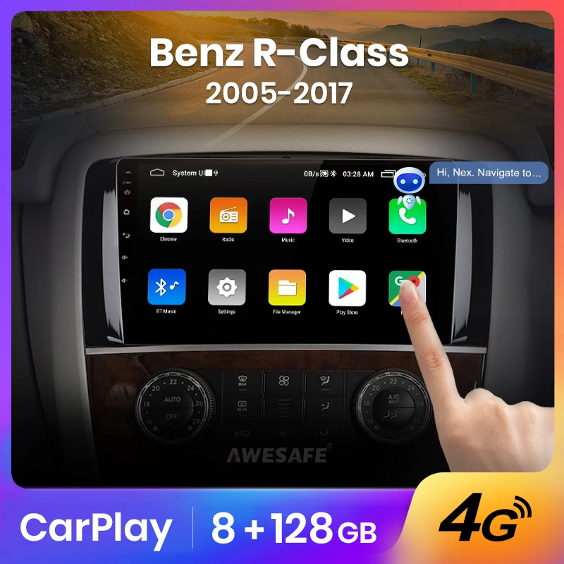 Автомагнитола AWESAFE мультимедийная стерео-система на Android с GPS для Mercedes Benz R-Class W251