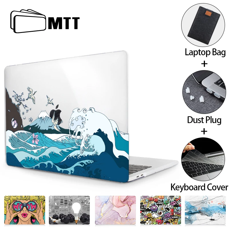 МТТ Кристальный чехол для Macbook Air Pro 11 12 13 15 16 Touch ID 2020 пластиковый жесткий ноутбука