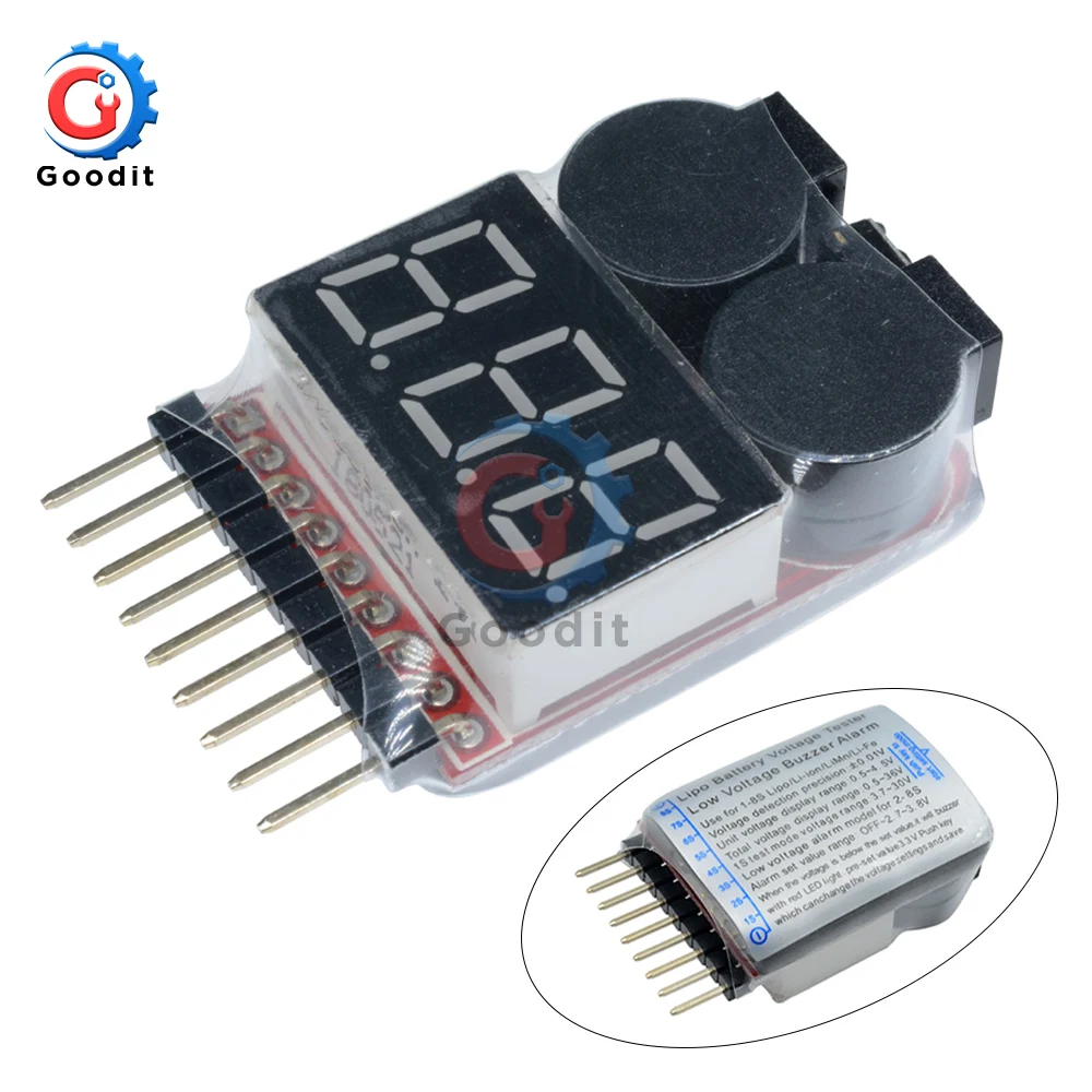 5 шт. низкий звуковой сигнал цифровой 2 в 1 S 8 8S Lipo/li ion/Fe аккумулятор