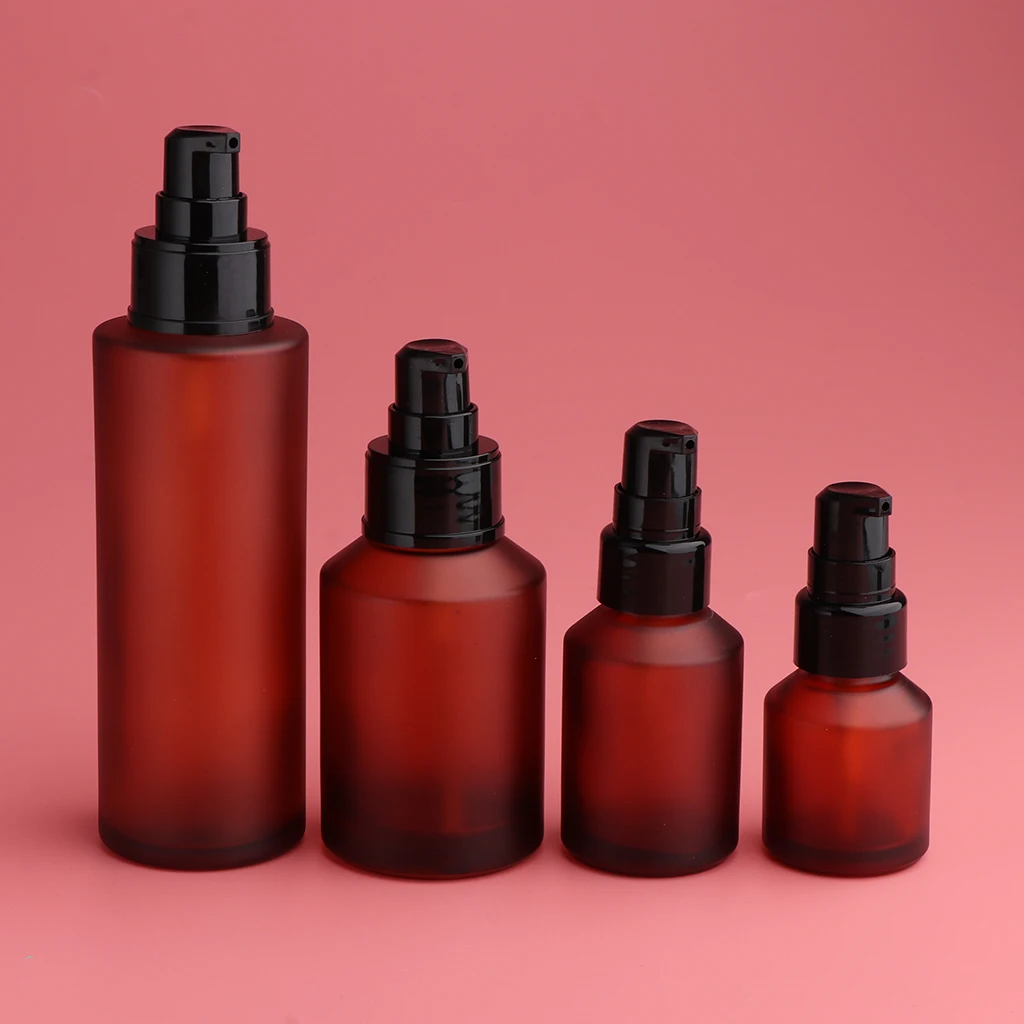 2 х пустая стеклянная бутылка для ароматерапии эссенции/лосьона янтарного