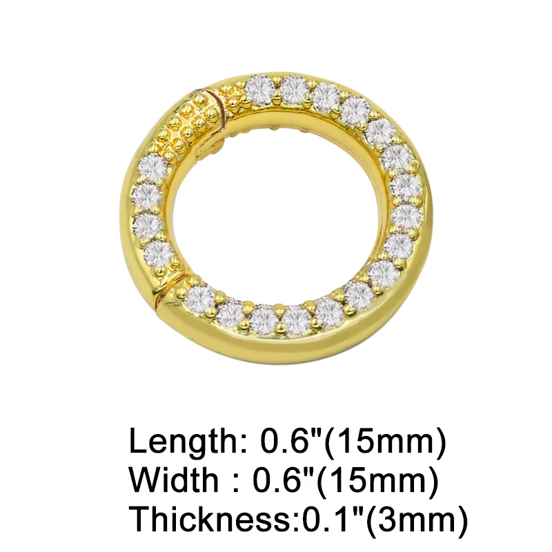 OCESRIO DIY радужные принадлежности застежка круглый карабин винтовой замок Циркония