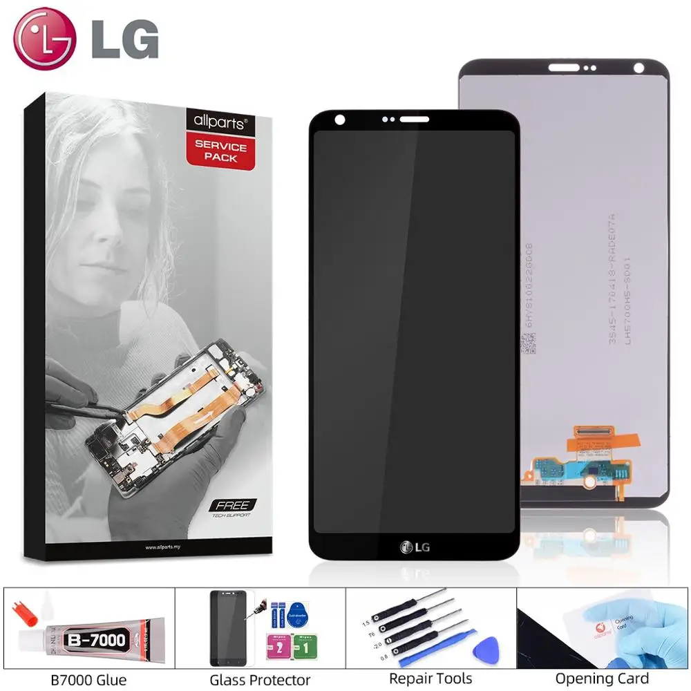 Дисплей для LG G6 LCD H870 H870DS H872 LS993 VS998 US997 в сборе с тачскрином на рамке черный золотой белый платиновый