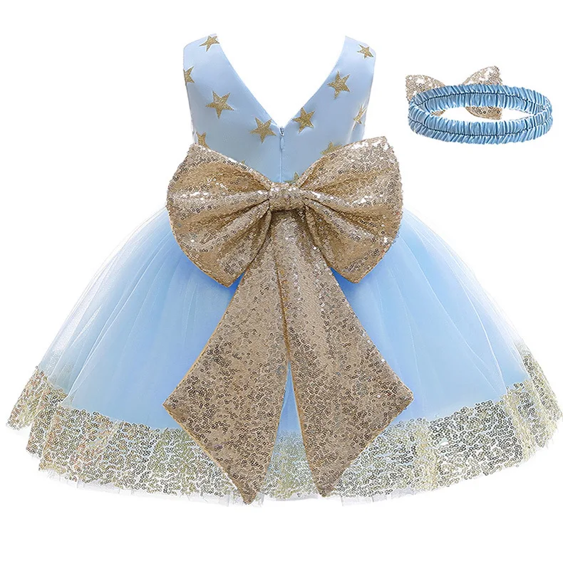 Детская одежда юбка с блестками в виде звезд платье принцессы для маленьких