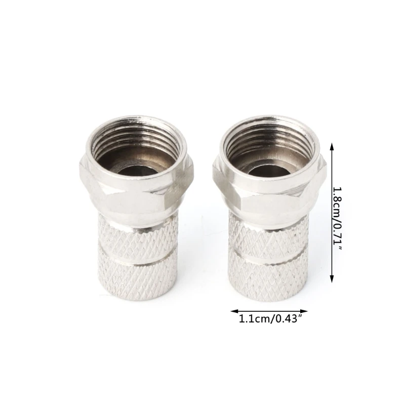 2020 Новинка 10 шт F Тип спутниковая вилка для коаксиального кабеля RG6 ТВ антенна