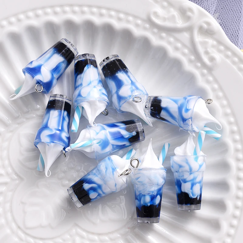 

10Pcs/lot 11x19mm Transparent Glass Ice Cream Pendant Is Used To Make Diy Jewelry, Bracelet and Earring Accessories