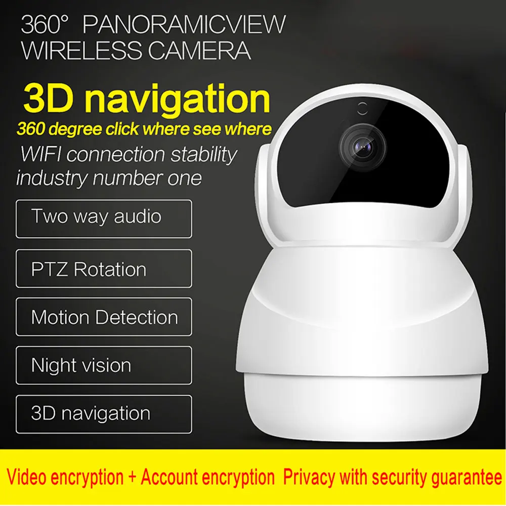 

2MP 1080P Baby Monitor Indoor Home PTZ Wifi Ip Camera HD Night Vision Two-way Audio Security Video Surveillance Camera with Wifi