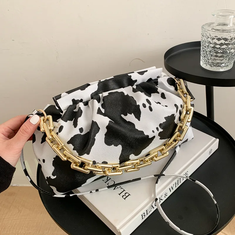

2021 New Arrivals Women's Cross Body Bag Soft PU Leather Chain Zebra Pattern Female Fashion Design Versatile Women Flap Bags