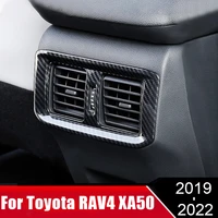 for toyota rav4 rav 4 xa50 2019 2021 2022 abs car rear air conditioning vent outlet trims cover stickers decoration accessories