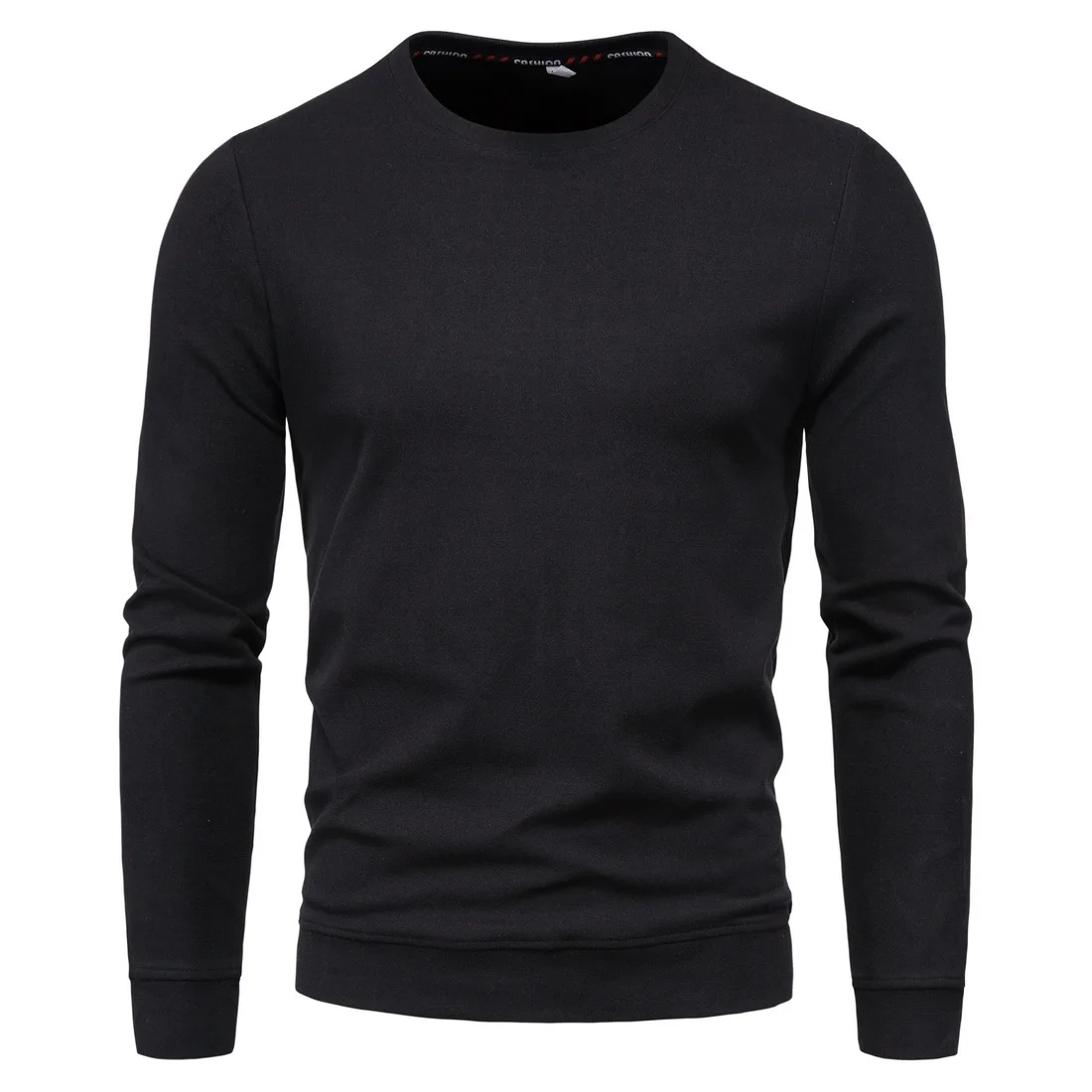 

New Autumn Large Size Men's Wear Round Collar Solid Color Sweatshirt Men