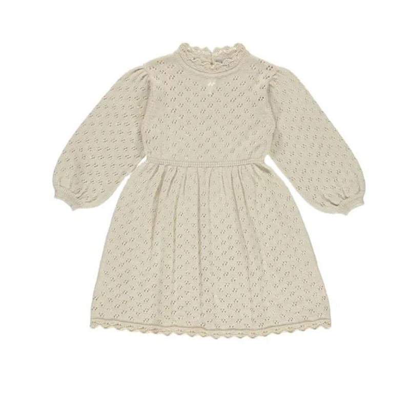 

2020 Autumn Winter Girls Sweater Dress Hollow Out Knitted Dress Fashion Girls Clothes BC1014