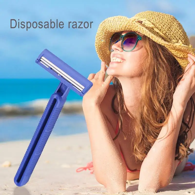 Двухслойные лезвия портативная ручная Бритва для мужчин лица одноразовые бритвы