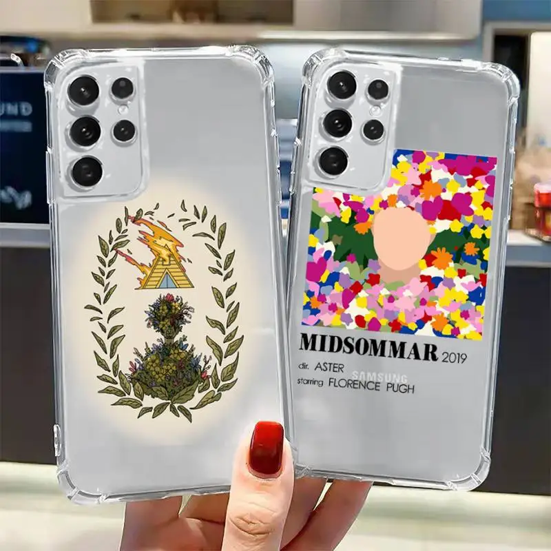 

Midsommar Phone Case Transparent for Samsung A 10 21S 31 50 51 52 12 71 S note 10 20 21 fe plus ultra