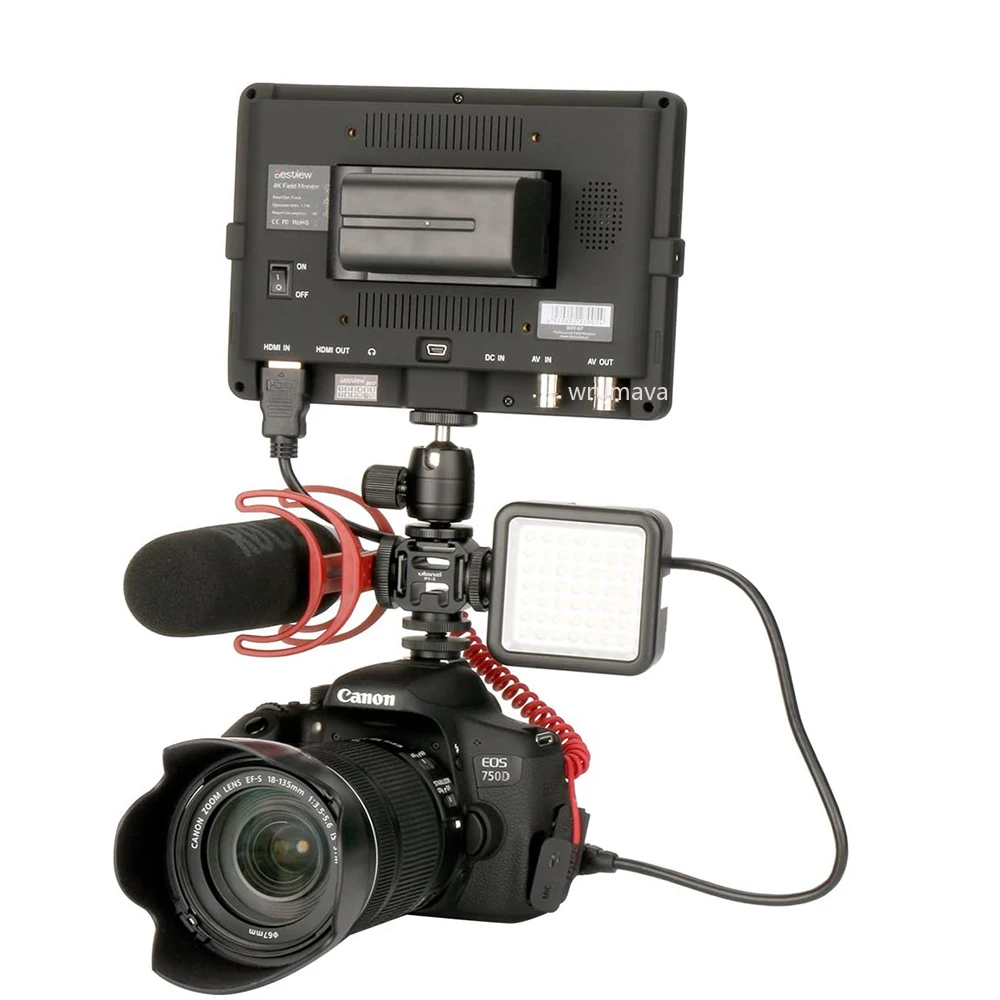 Aluminium Camera Hot Shoe Mount Adapter Video Triple Cold Bracket Light LED Monitors Microphones Studio Flash | Электроника