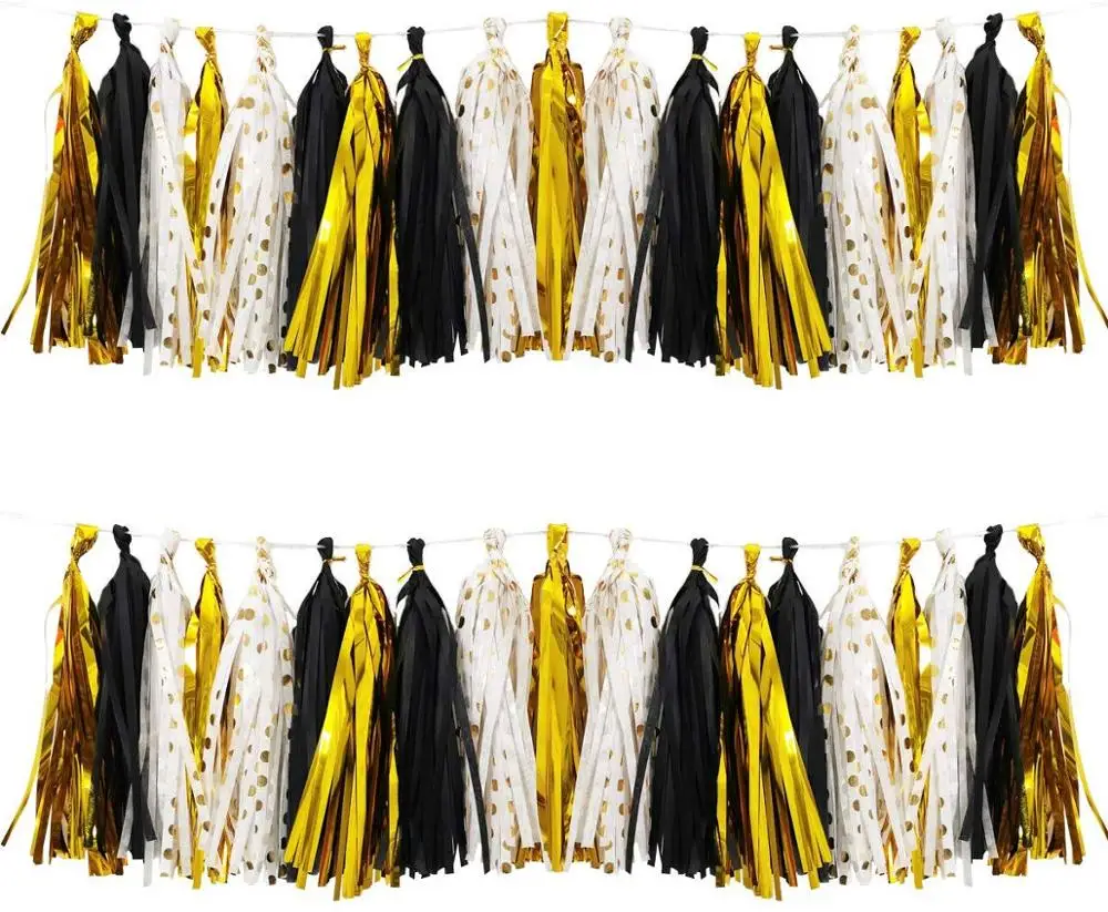 

New Year Party Tassels Banner and Garland, 30 Pcs New Year Celebrations Decorations for New Year 2020 Party Decorations