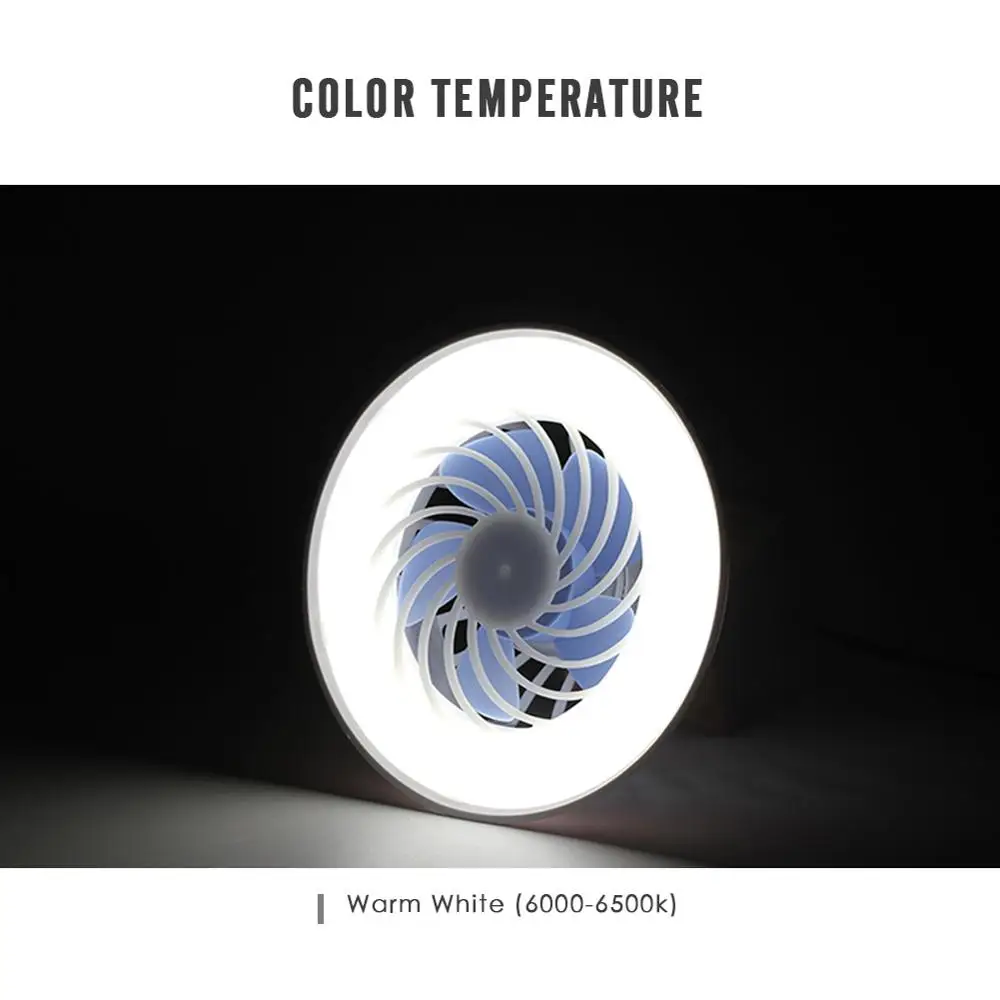 Современная светодиодная потолочная лампа с вентиляторами E27 12 Вт 24