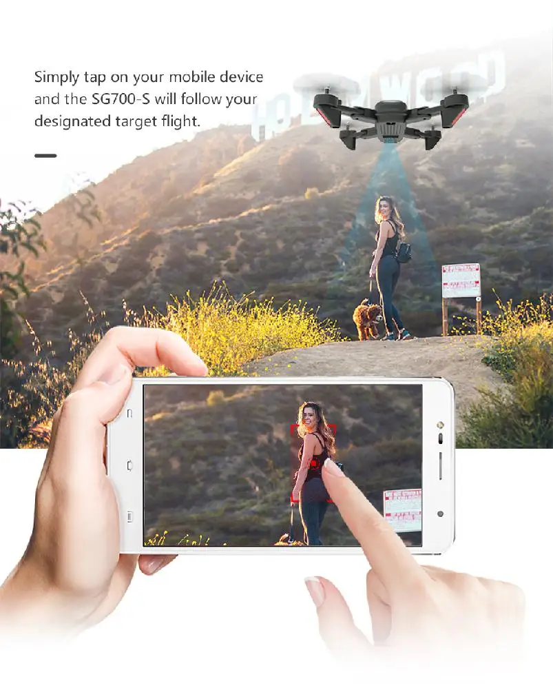 

SG700-S RC Quadcopter with Camera 1080P Wifi FPV Foldable Selfie Drone White