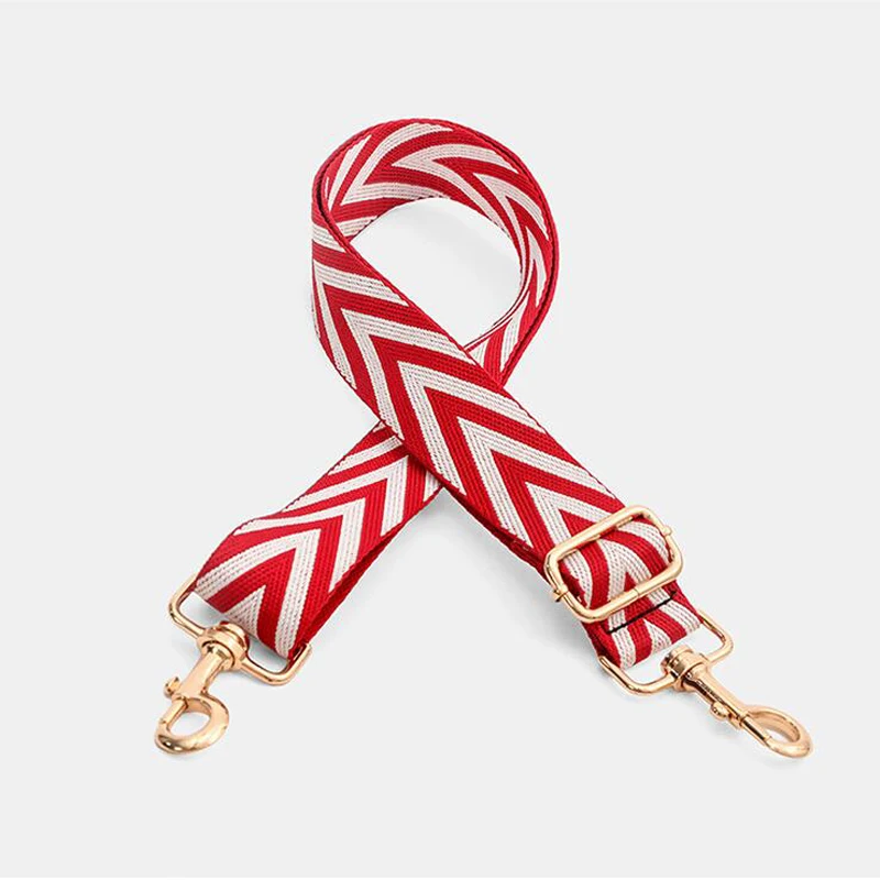 red stripe Широкий плечевой ремень сумка через плечо Регулируемый Сменный ремень сумка аксессуары ремень длинный Рюкзак ремень для женщин - Цвет: red stripe