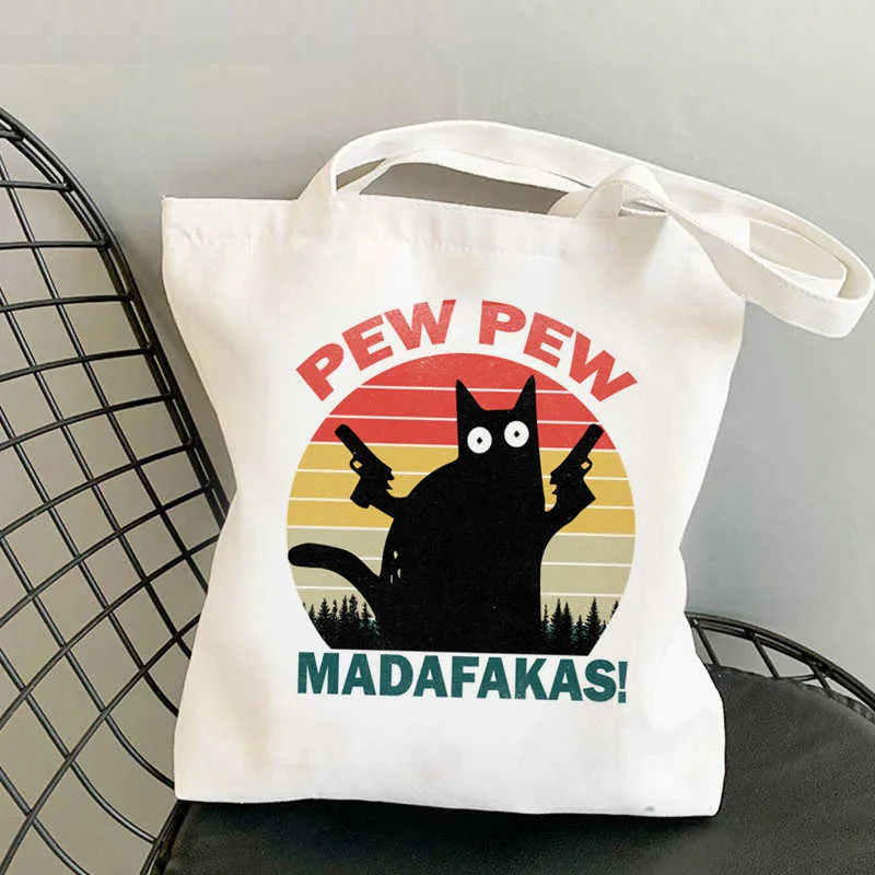 

Pew Pew Madafakas shopping bag grocery shopper bolso eco jute bag shopper bag string fabric woven cloth grab