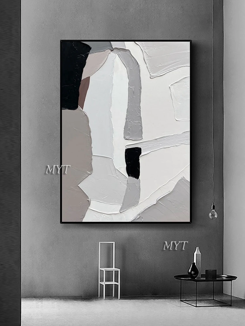 Абстрактные золотые линии холст 100% ручная роспись картина маслом настенное