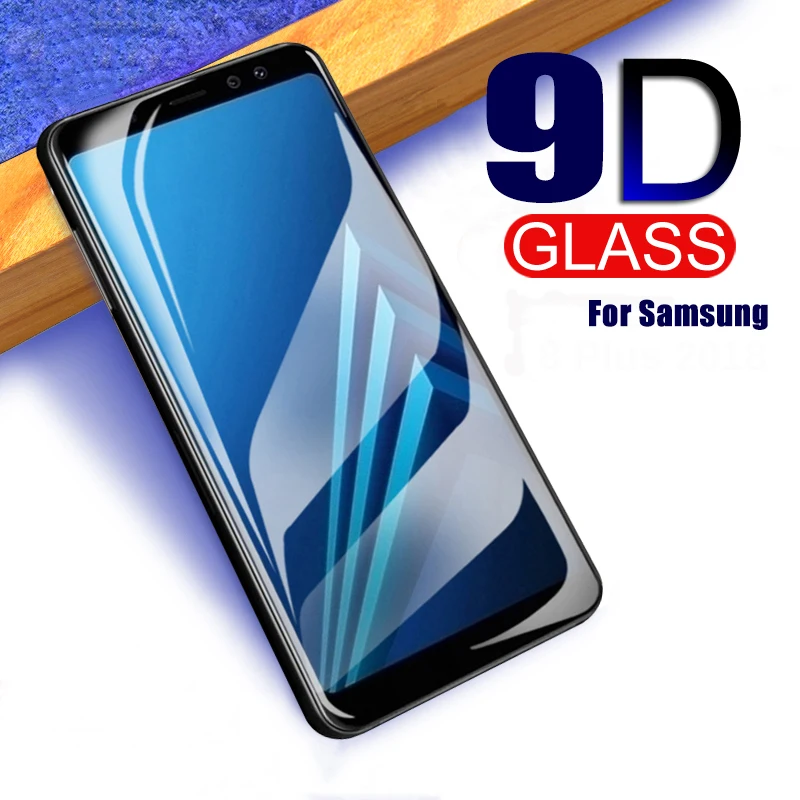 Защитное стекло 9D для Samsung Galaxy J4 J6 Plus A7 2018 A3 A9 J8 J7 | Мобильные телефоны и аксессуары