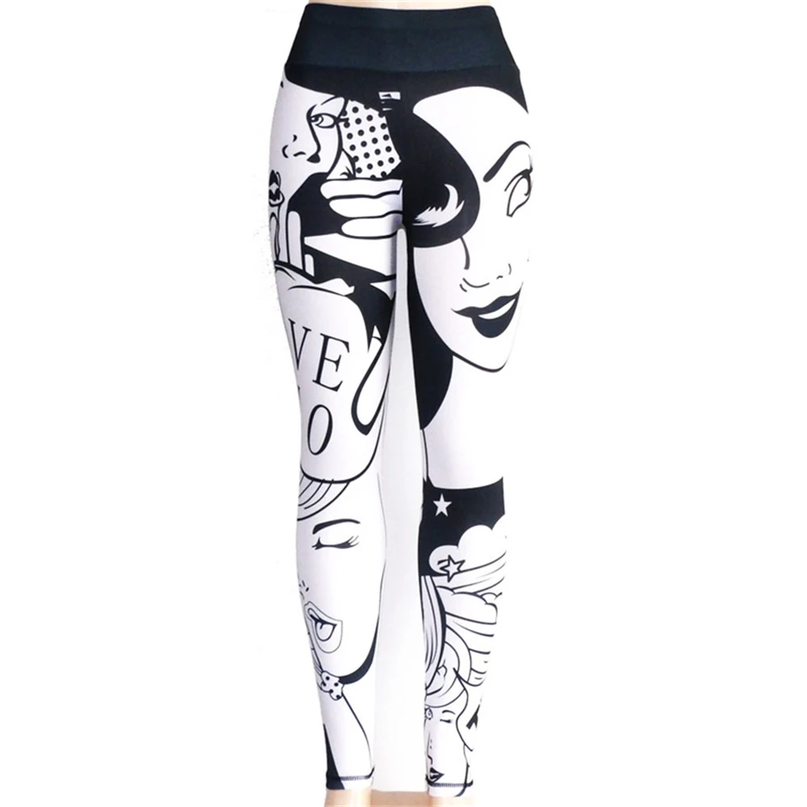 

Women Sexy Skinny Leggings Pants Mujer Gym Tayt Kadin Pants Print High Waist Casual High Waist Elastic Fitness Sports Knitted 40