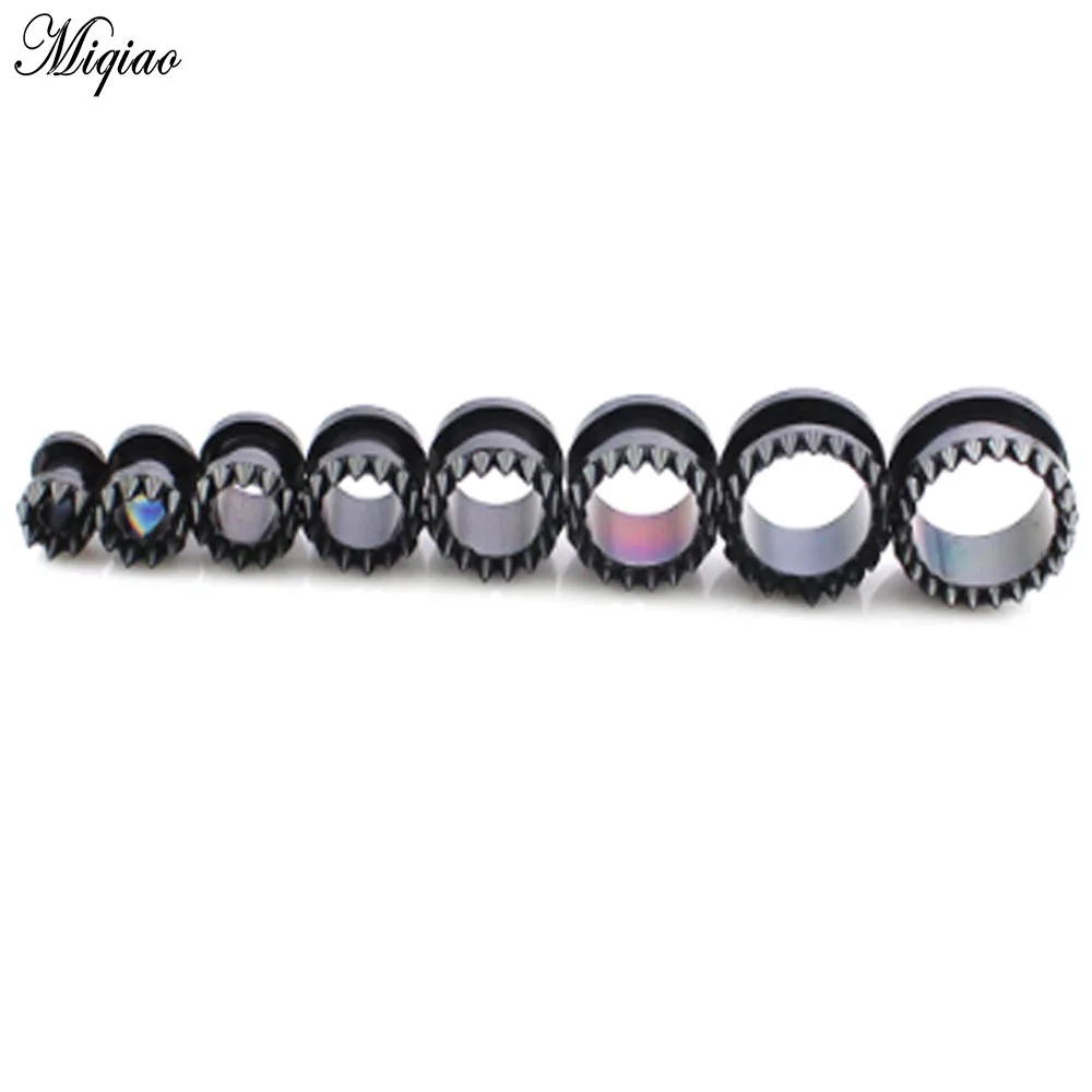 Miqiao 2pcs Ear Plugs Tunnels Screw 2g 0g 00g Earrings Gauges Kits Stretchers Taper Kit Piercings Body Jewlery | Украшения и