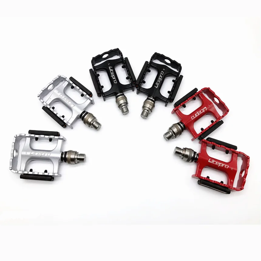 

Folding Bike For Brompton Titanium Axle Bicycle Pedal 3 Palin Sealed Bearing Quick ReleaseTitanium Shaft Alloy QR Pedal