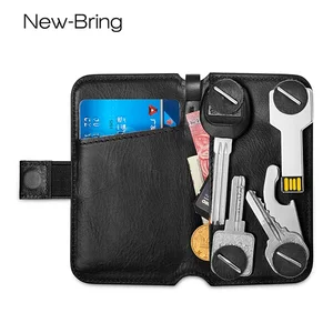 Футляр для ключей NewBring, из натуральной кожи, с отделением для карт