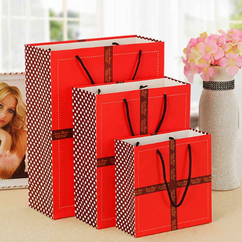 10 шт./лот мульти розовая любовь крест бумажные подарки сумка Портативная