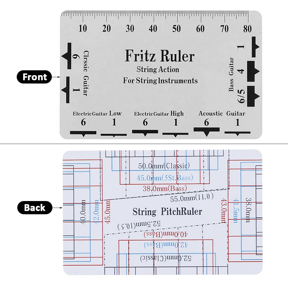 Гитарная струна экшн измеритель натяжения струн линейка высоты тона карты