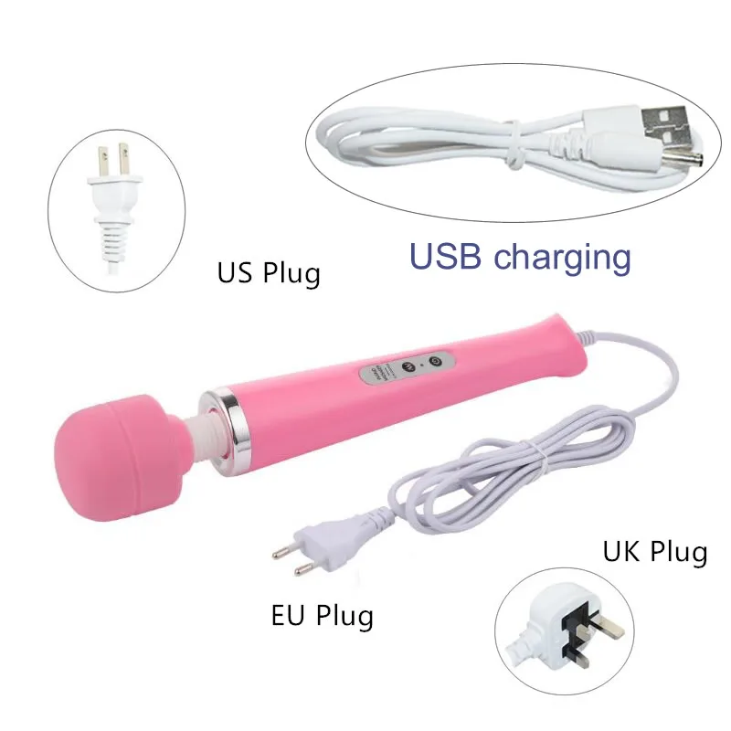 Huge AV Magic Wand Vibrators USB Charge Big Stick Female G Spot Massager Clitoris Stimulator Adult Sex Toys for Woman | Красота и