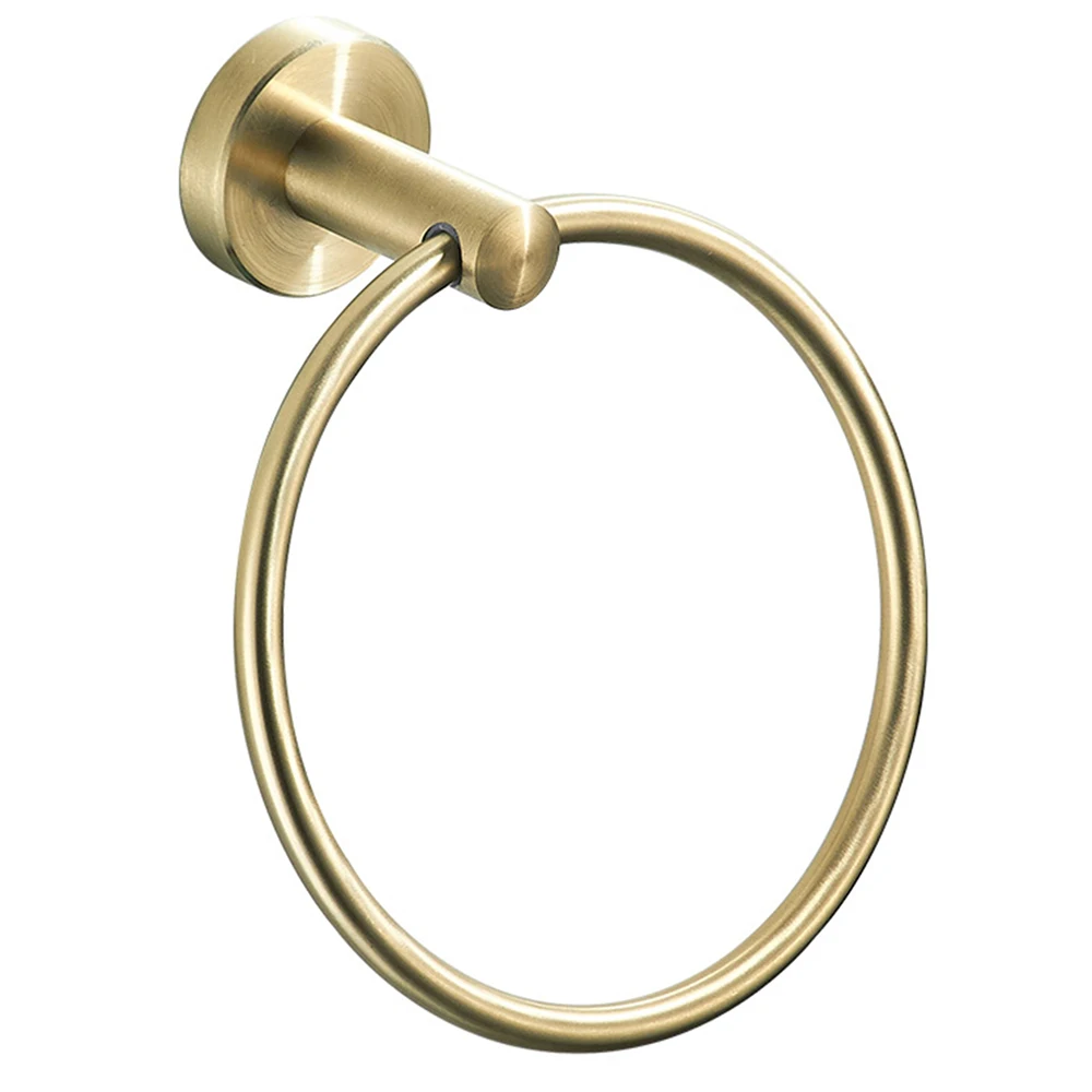 

Gold 304 Stainless Steel Towel Hooks Creative Bathroom Towel Ring Robe Hooks Bathroom Accessories