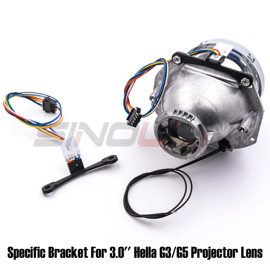 Bracket For 3.0 Lens RGB дьявол, демон глаза Bluetooth комплект смартфон с поддержкой приложения многоцветные изменения для 2,5 WST/3,0 Hella линзы фар-прожекторов - Цвет: Bracket For 3.0 Lens