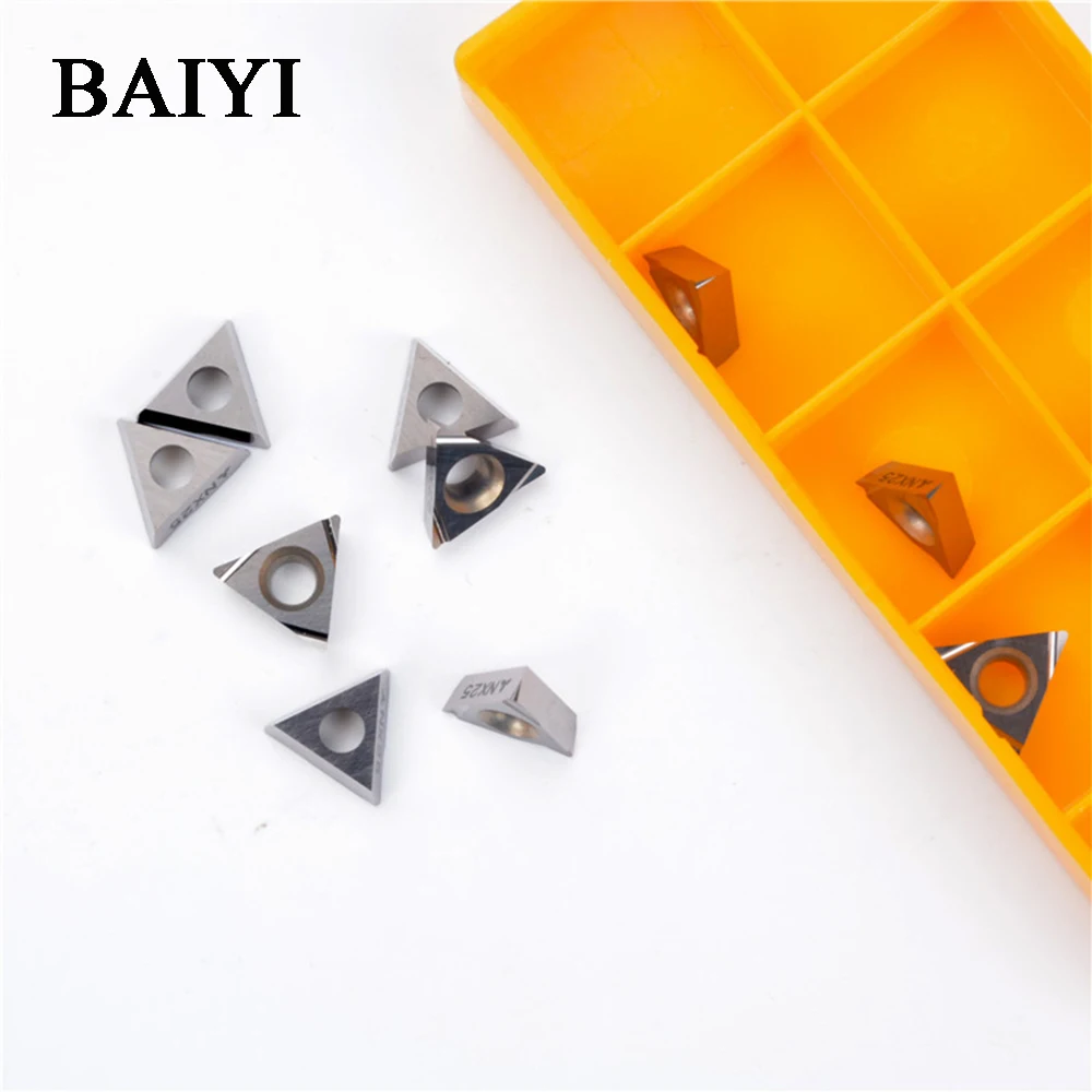 

10pcs TPGH110304L-FS NX2525 carbide inserts CNC tool blade insert outside swivel hole drill