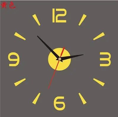 DIY Новые 3D цифровые настенные часы кварцевые Большие зеркальные для гостиной