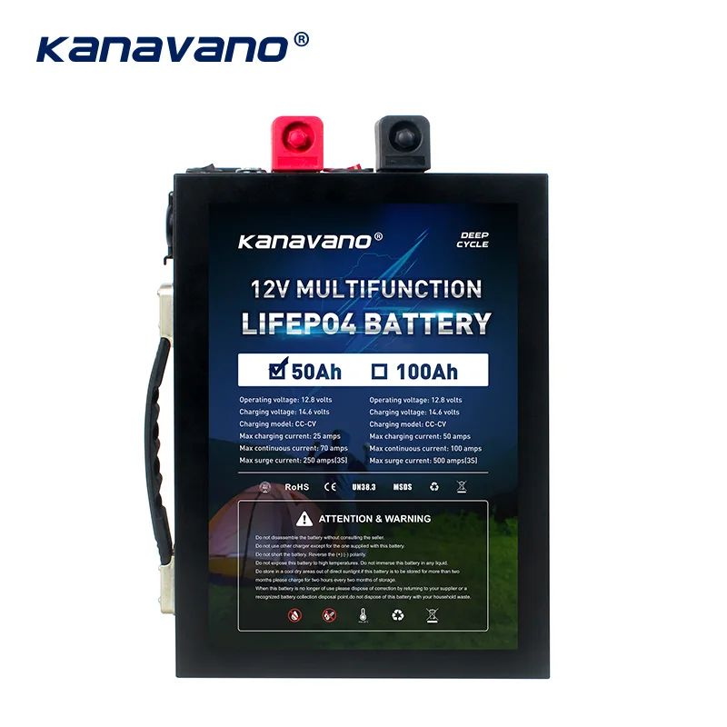 12v 50Ah LiFePo4 батарея Порты и разъёмы в состоянии на открытом воздухе аварийного