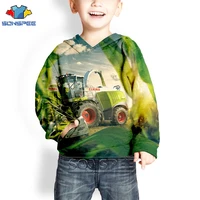 new child fashion hooded sweatshirt tractor 3d print harajuku kids pullover hoodie boy baby casual streetwear hip hop clothing