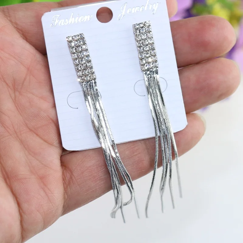 Серьги-подвески длинные золотые серьги 2020 металлические с бахромой для женщин 2018