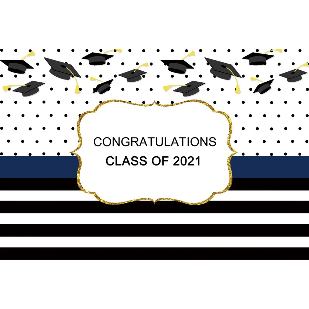 

Yeele Graduation Season Celebrate Stripes Polka Dots Photography Backdrop Photographic Decoration Backgrounds For Photo Studio