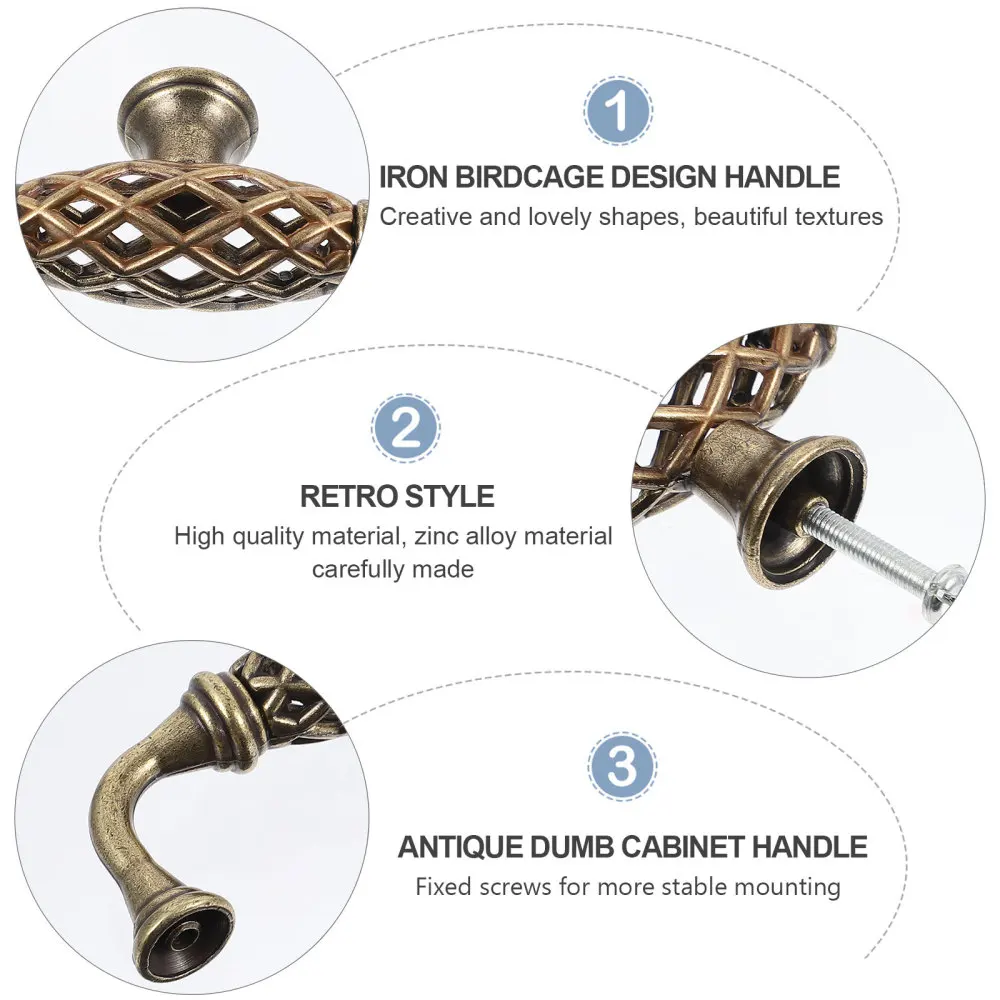 

5pcs Antique Style Door Handles Furniture Handles Furniture Drawer Grip