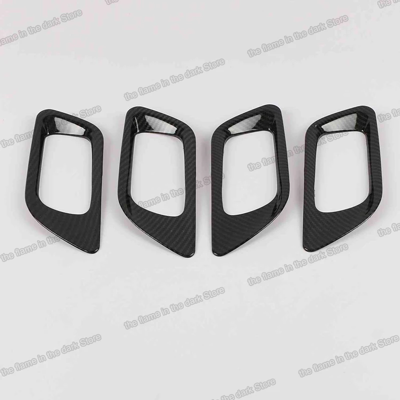 lsrtw2017 carbon fiber abs car door inside handle frame trims for honda fit 2014 2015 2016 2017 2018 2019 3 jazz sport auto | Автомобили и