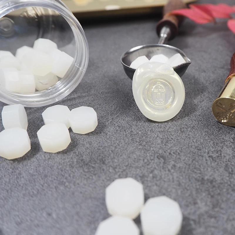 200 шт прозрачные перламутровые белые сургучная печать для запечатывания в виде